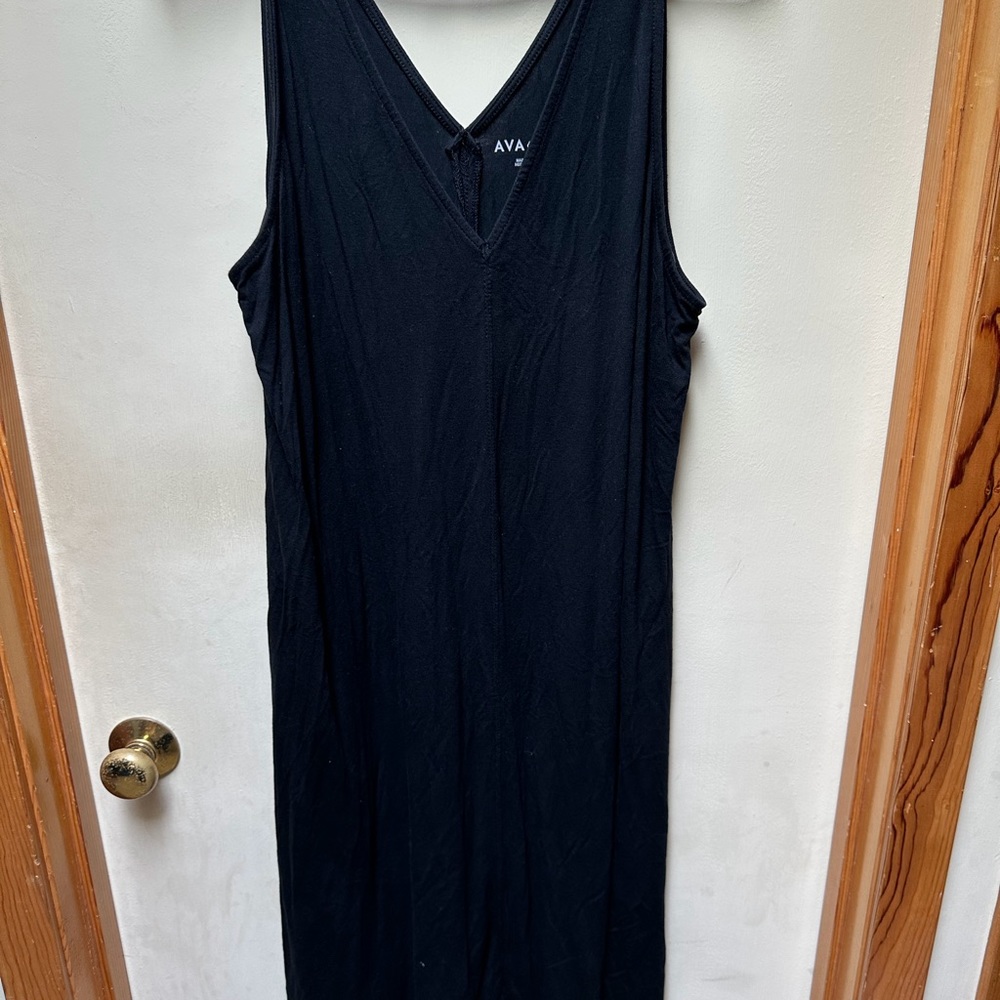 EUC Black Ava & Viv slip dress sz X
